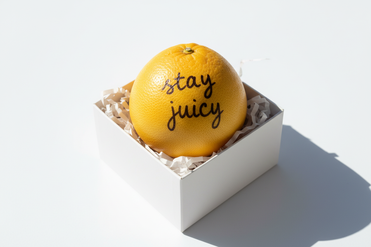 can we change text to stay juicy